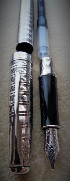 Stilou Parker Sonnet Chiseled Tartan Silver ST