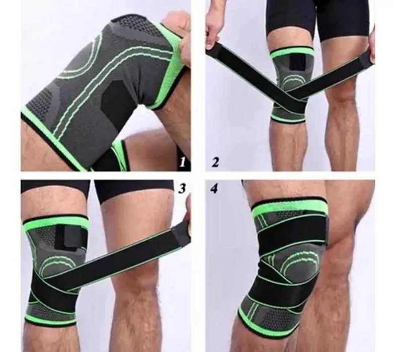 Комплект от 2 броя Спортни Наколенки с регулируеми връзки, Еластични