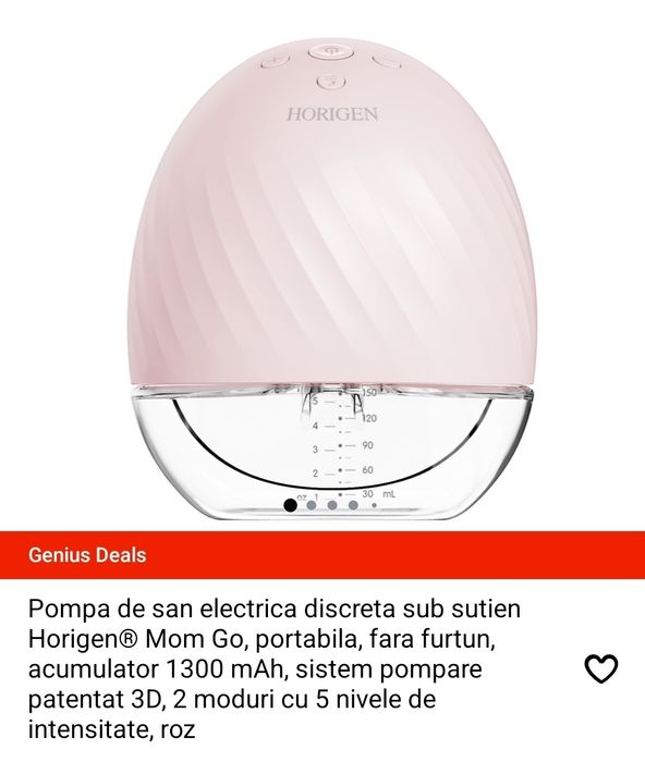 Pompă de sân hands-free Horigen