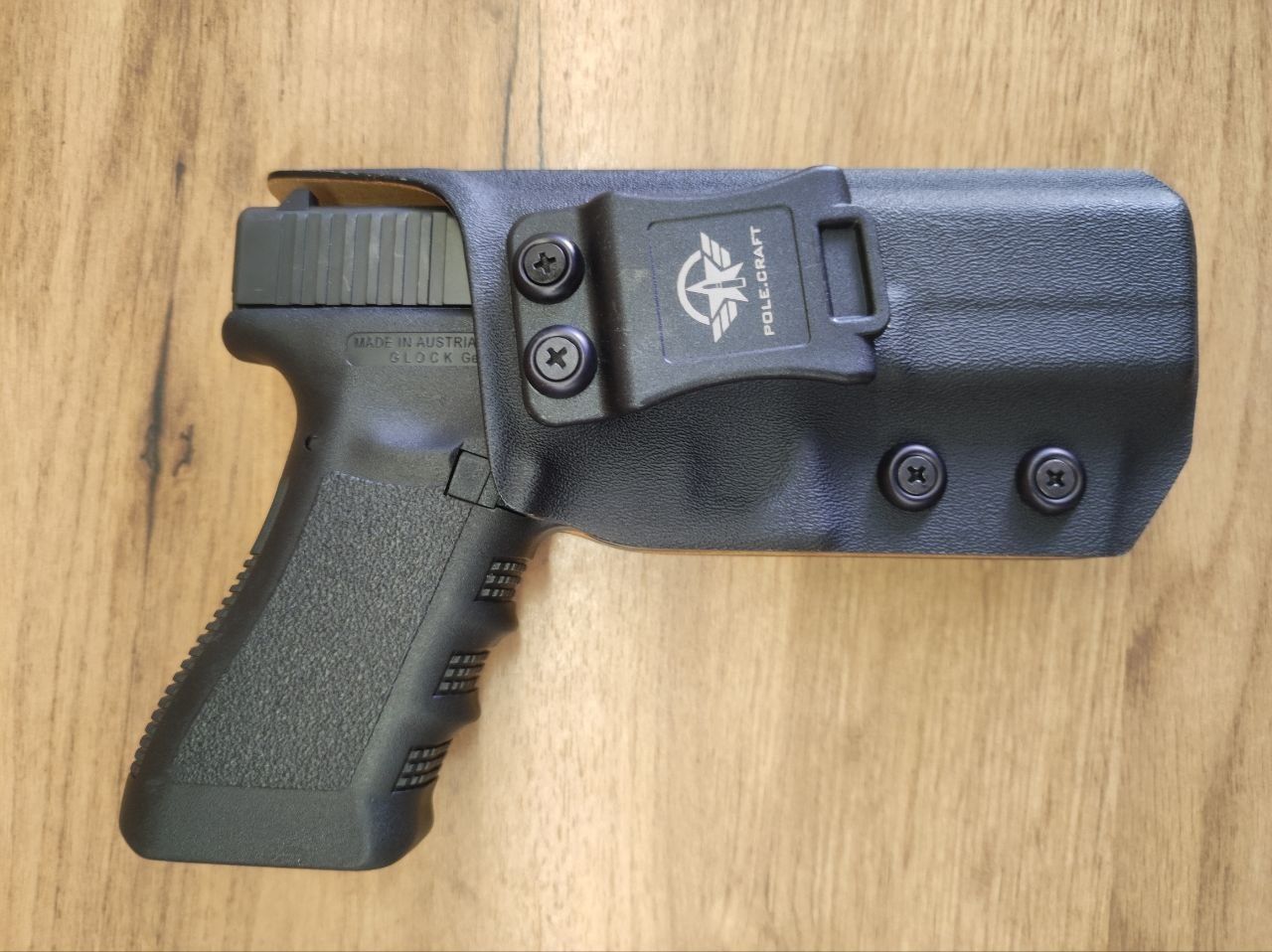 Glock 17 кобур Kydex с алкантара