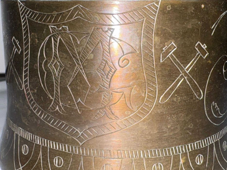 Lampa de miner din bronz (vintage)