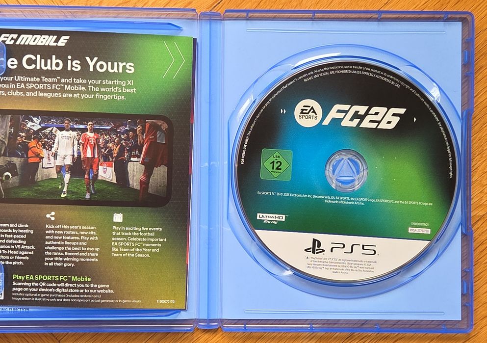 FC26 PS5 Playstation 5 FIFA 2026 FC 26 Плейстейшън диск игра футбол