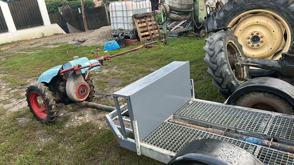 motocultor motor standard cu remorca 12cp