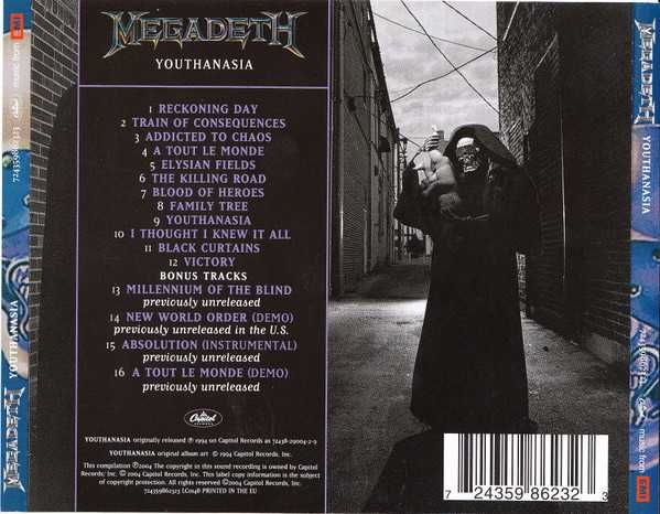 CD Megadeth - Youthanasia 1994