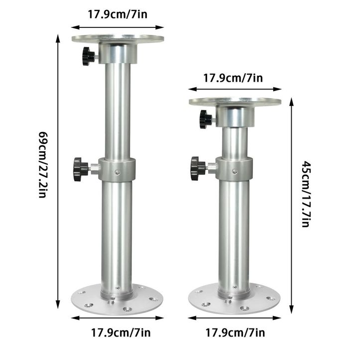 Suport telescopic reglabil pentru masă (rulotă, camper, autorulotă)
