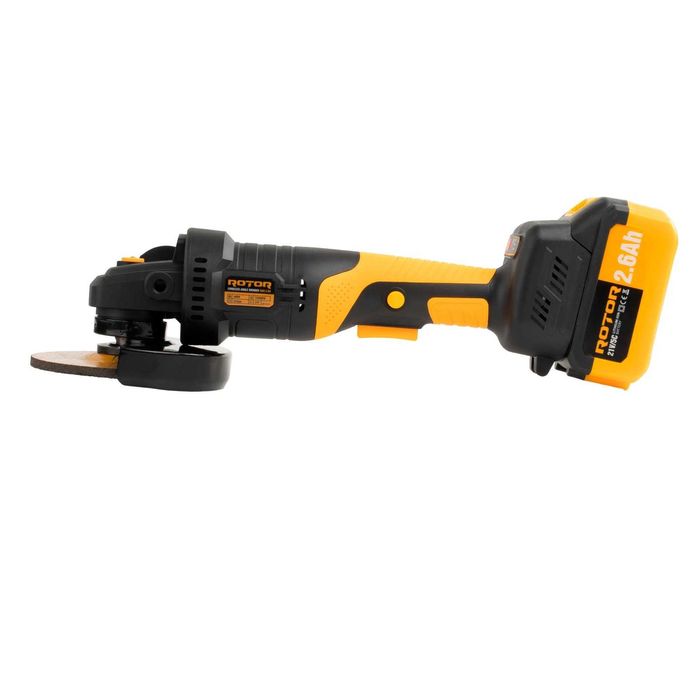 Polizor unghiular pe acumulator 21V/2,6 Ah, 600W, Brushless