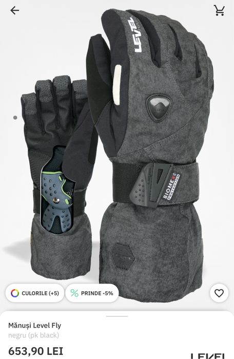 Manusi ski snowboard Level Gore Tex cu sistem protectie a mainii