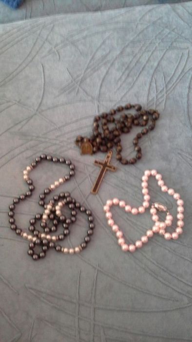 Броеница, колиета от перли и хематит