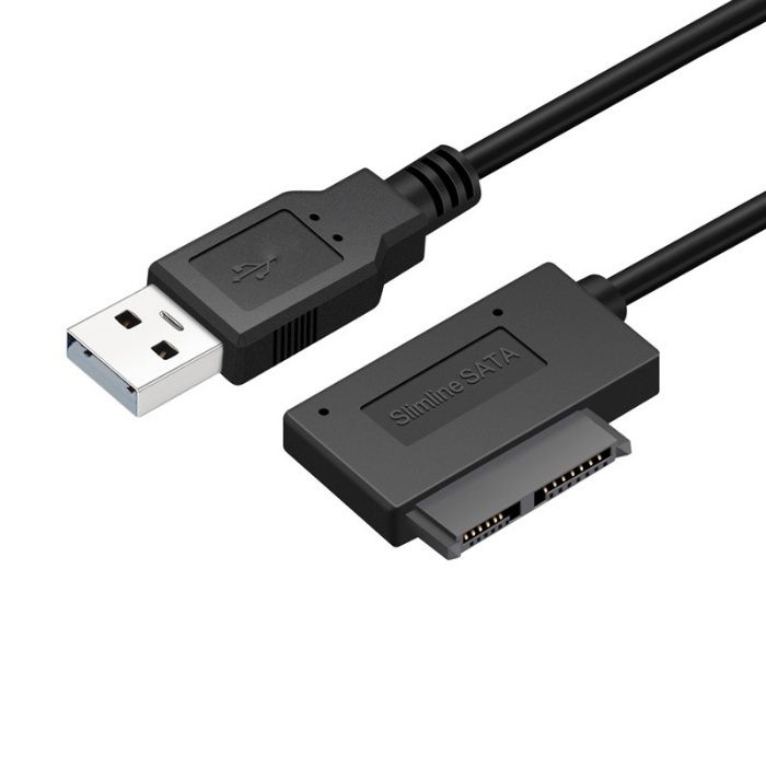Cablu adaptor SATA 13 pini - USB 2.0 pt unitate optica laptop CD DVD