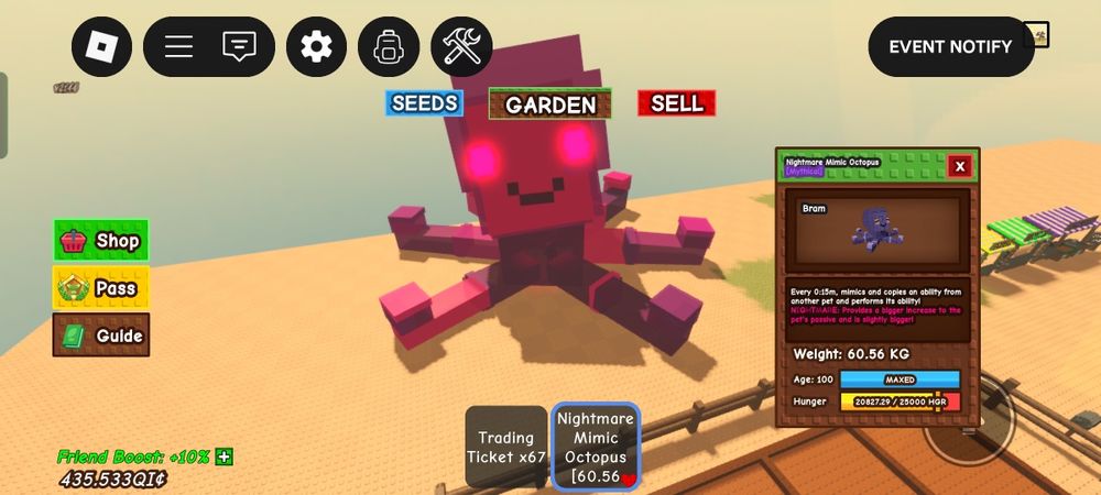 Mimic octopus | Grow a Garden