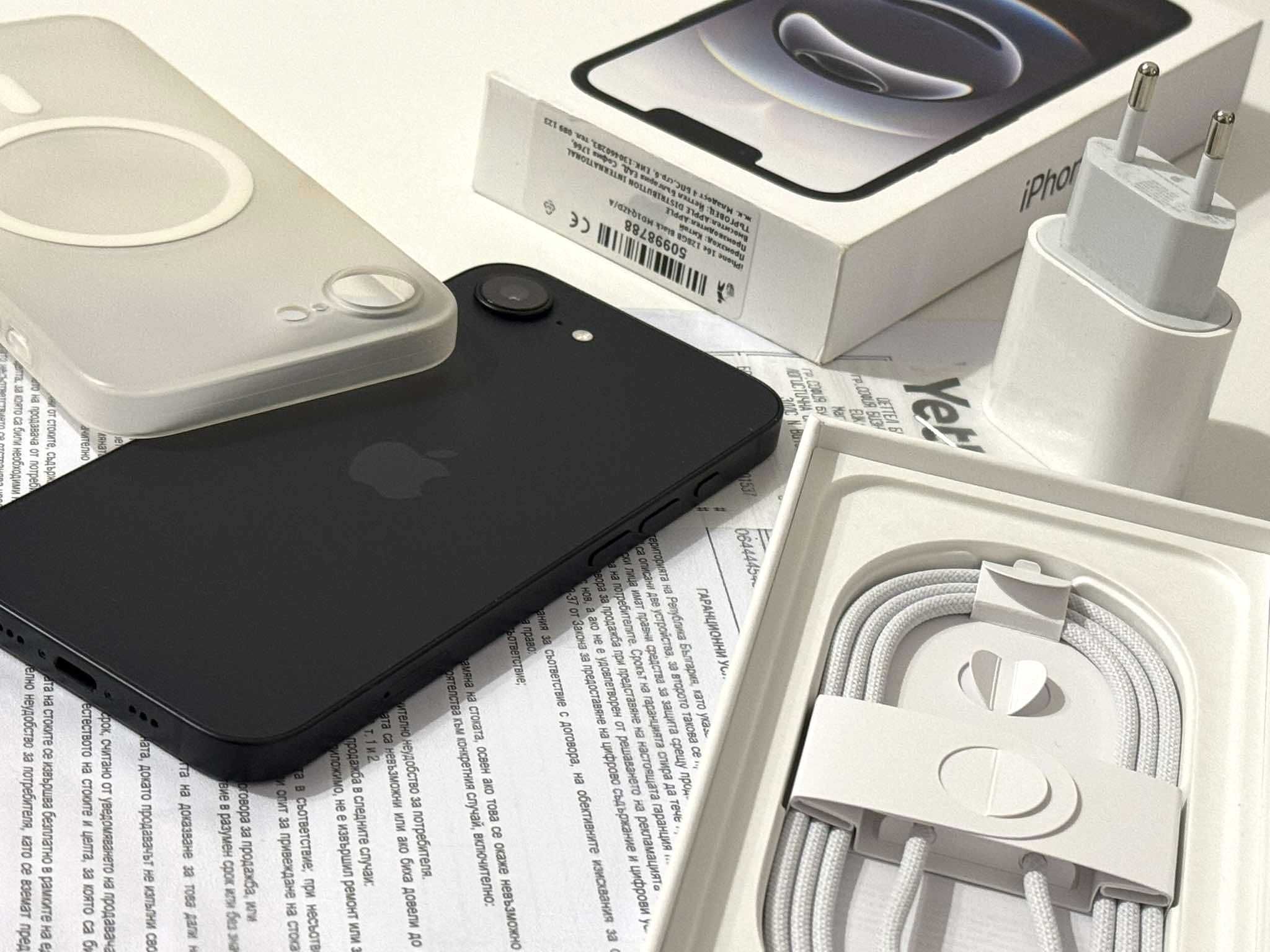 Бартер! НОВ! Гаранция 36м. iPhone 16e Black (Черен)