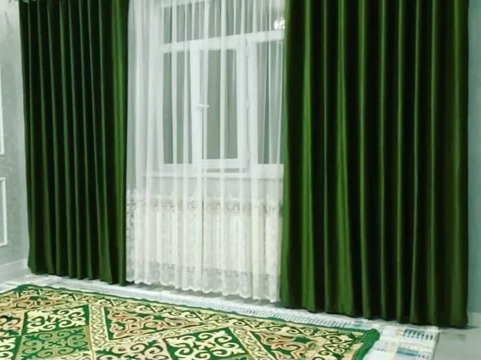 Занавеска цвет изумруд