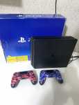 Продаю PS4 Slim (прошитая) + 2 геймпада + игры