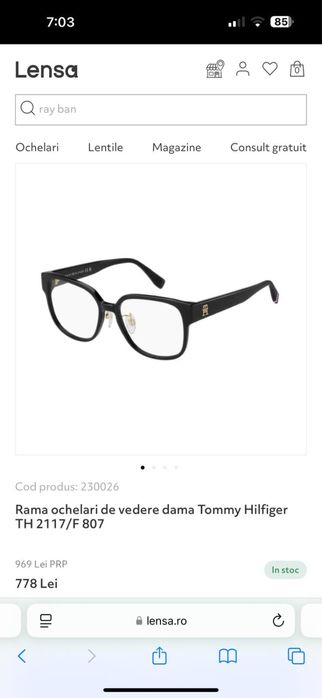 Ramă ochelari de vedere damă Tommy Hilfiger TH 2117/F 807
