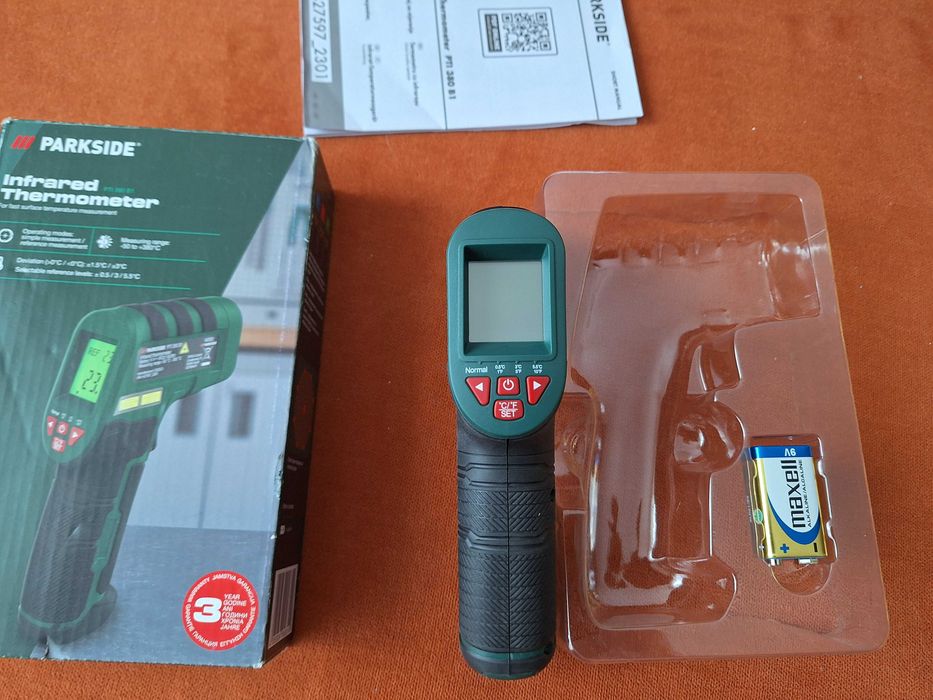 Termometru laser digital infrarosu, PTI 380 B1 Parkside