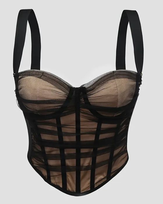 Корсет с кружевной отделкой