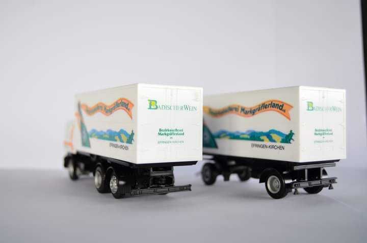 Macheta camion MAN F90, container, Herpa, scara 1:87 H0