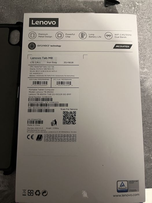 Tableta Lenovo tab m8 tb-8505x (suporta cartela SIM)