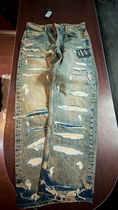 BLUGI Represent R3D Double Destroyer Baggy Denim