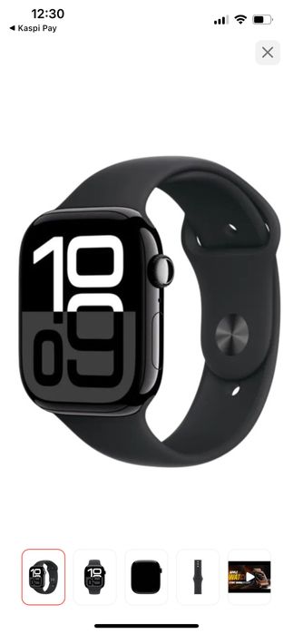 Смарт часы Apple watch золотистый черный