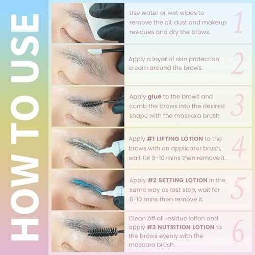 Нов Професионален комплект за повдигане на мигли вежди козметика жени