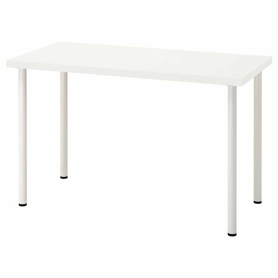IKEA LAGKAPTEN - birou alb, 4 picioare reglabile