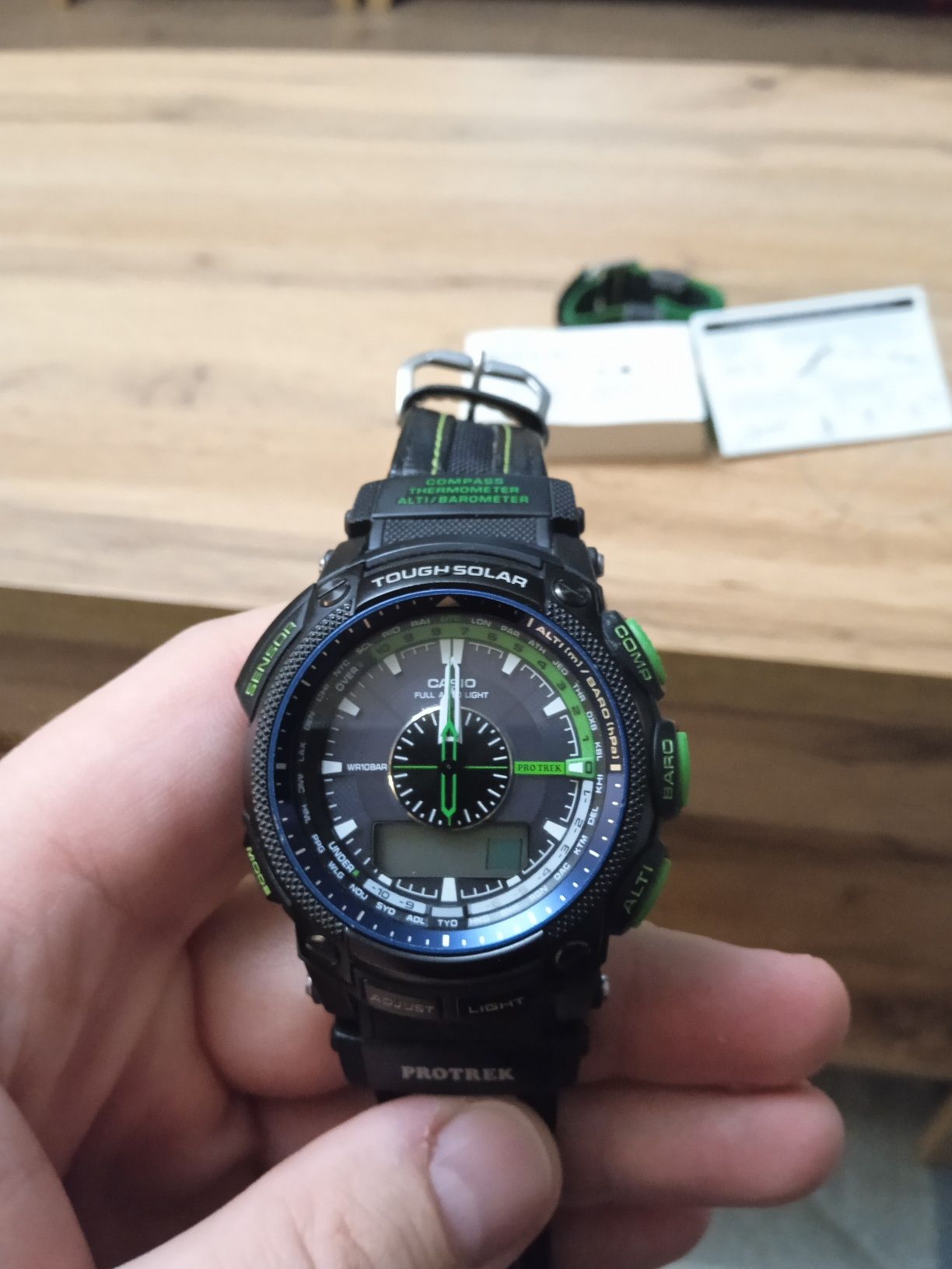 Часы Casio pro trek prg500g зеленые