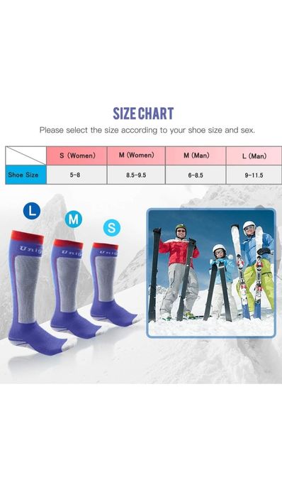 Зимни чорапи за ски и сноуборд(унисекс)