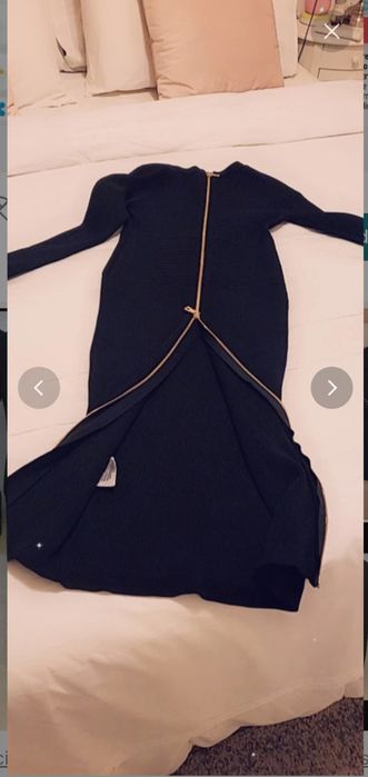 Rochie lunga cu fermoar auriu