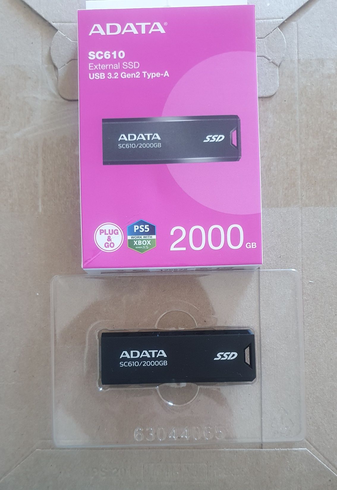 Внешний SSD накопитель 2TB, ADATA SC610