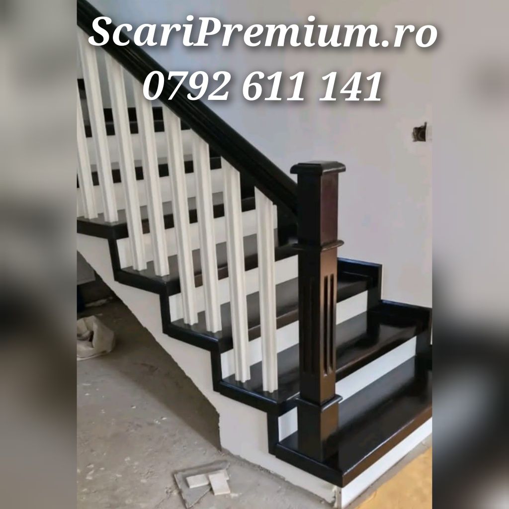 Scari interioare stejar, scari lemn, riflaj,scari stejar,scari moderne