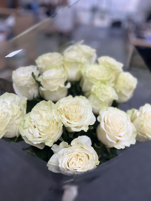 Цветы белые метровые розы