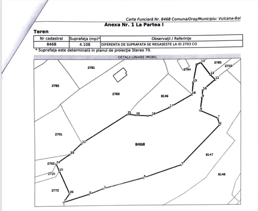 Teren intravilan pentru activitate turistica in Vulcana Bai