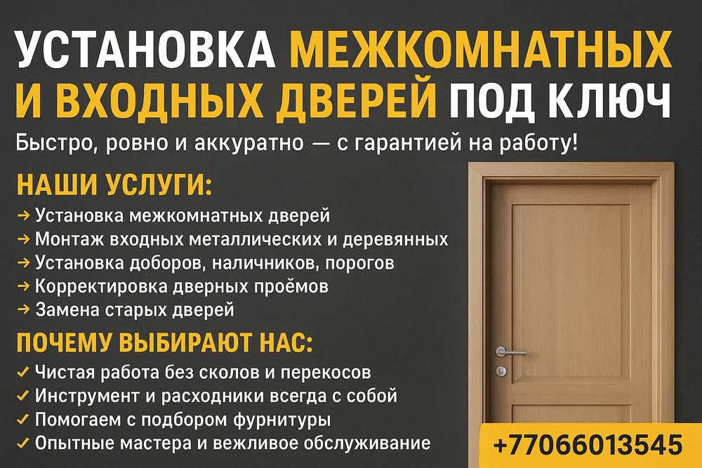 Монтаж межкомнатных дверей