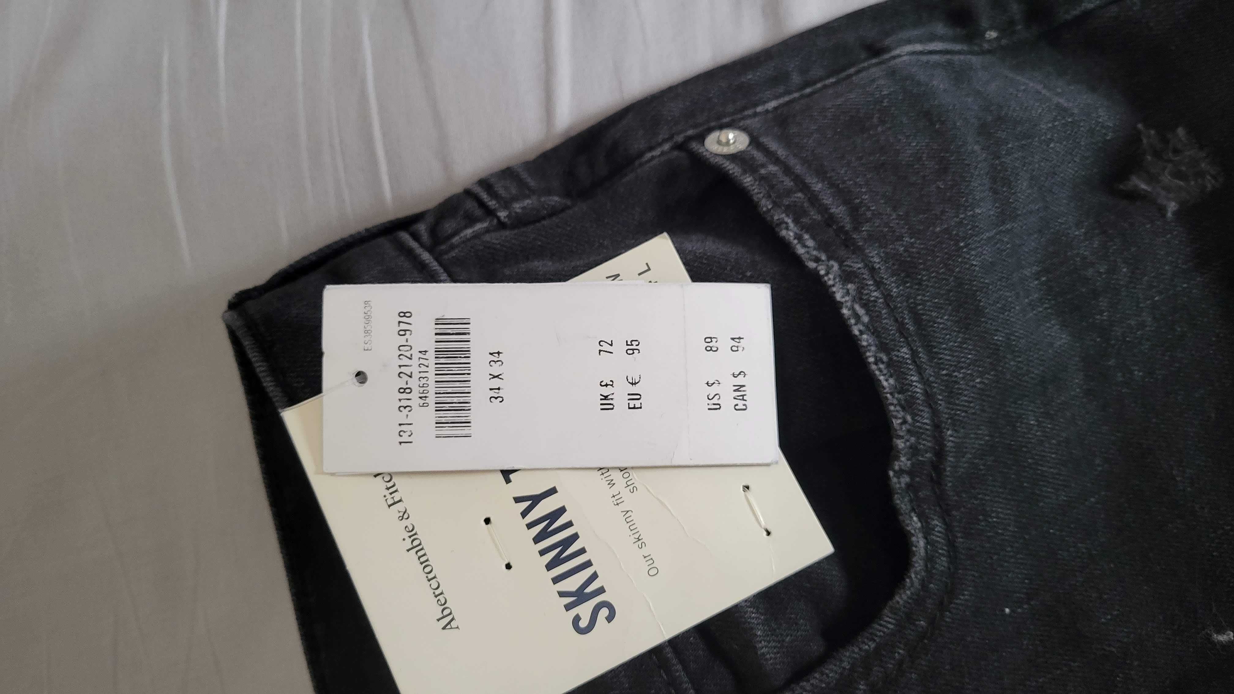 Уникални дънки! Abercrombie & Fitch, Skinny Taper  (95 евро), нови!