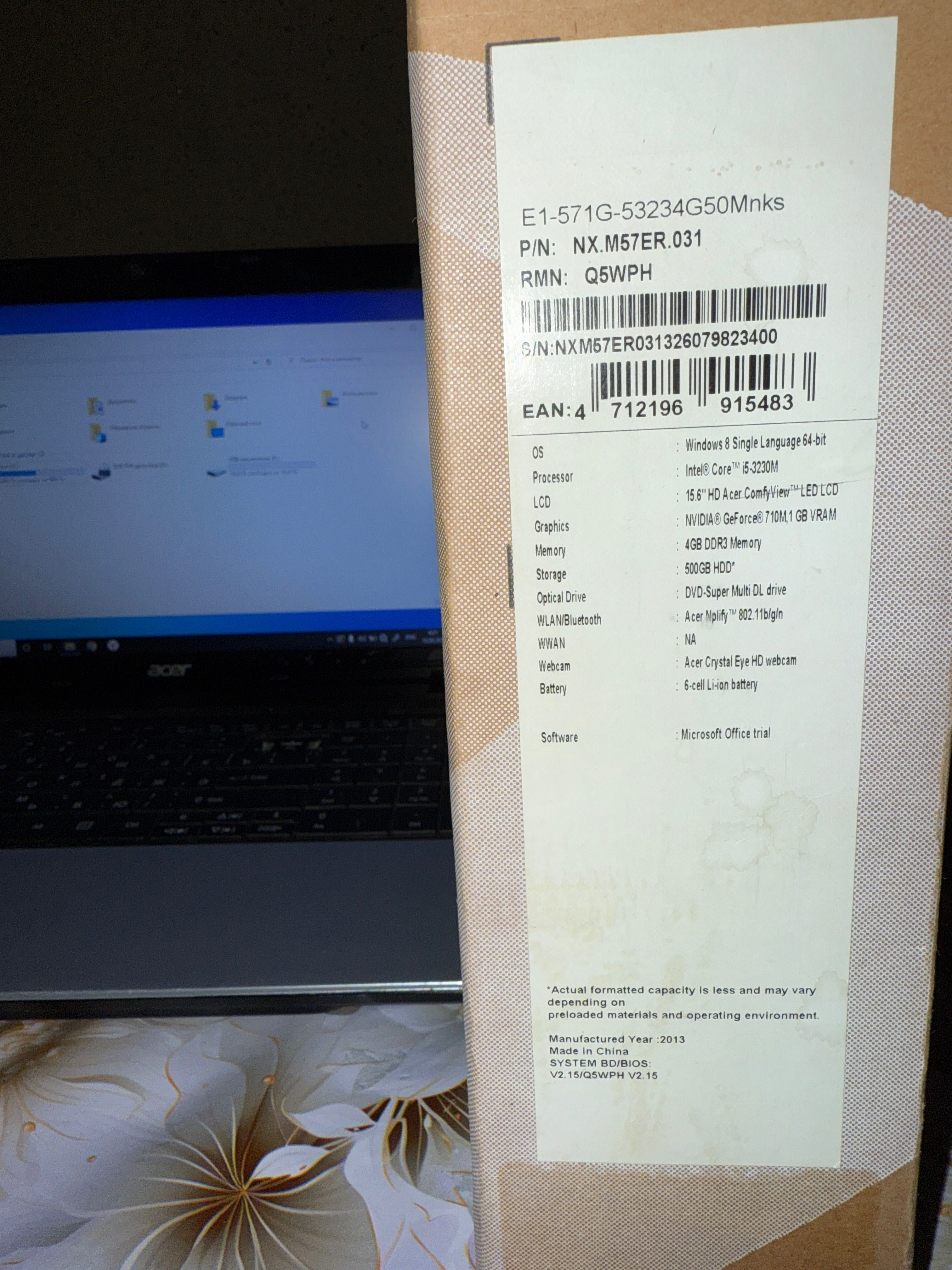 Ноутбук Acer core-5
