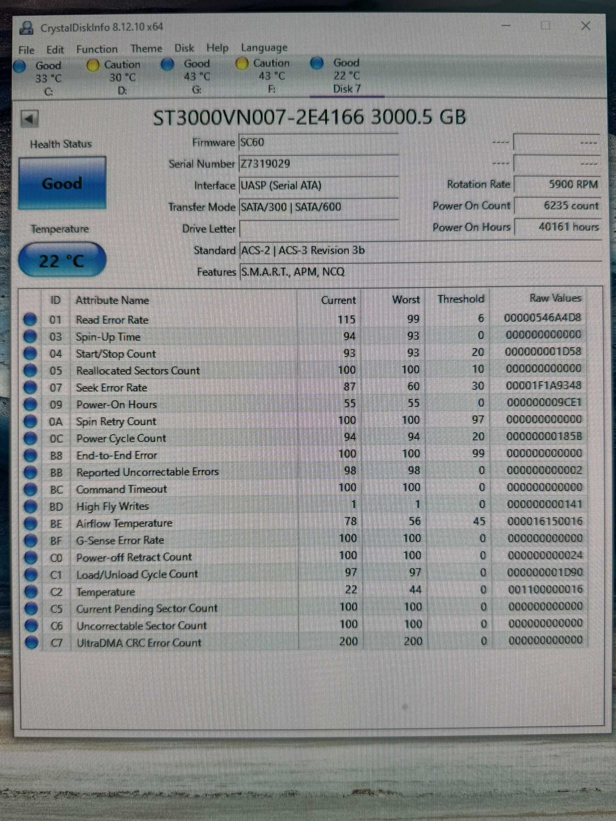 Seagate IronWolf NAS 3TB ST3000VN007 SATA диск HDD
