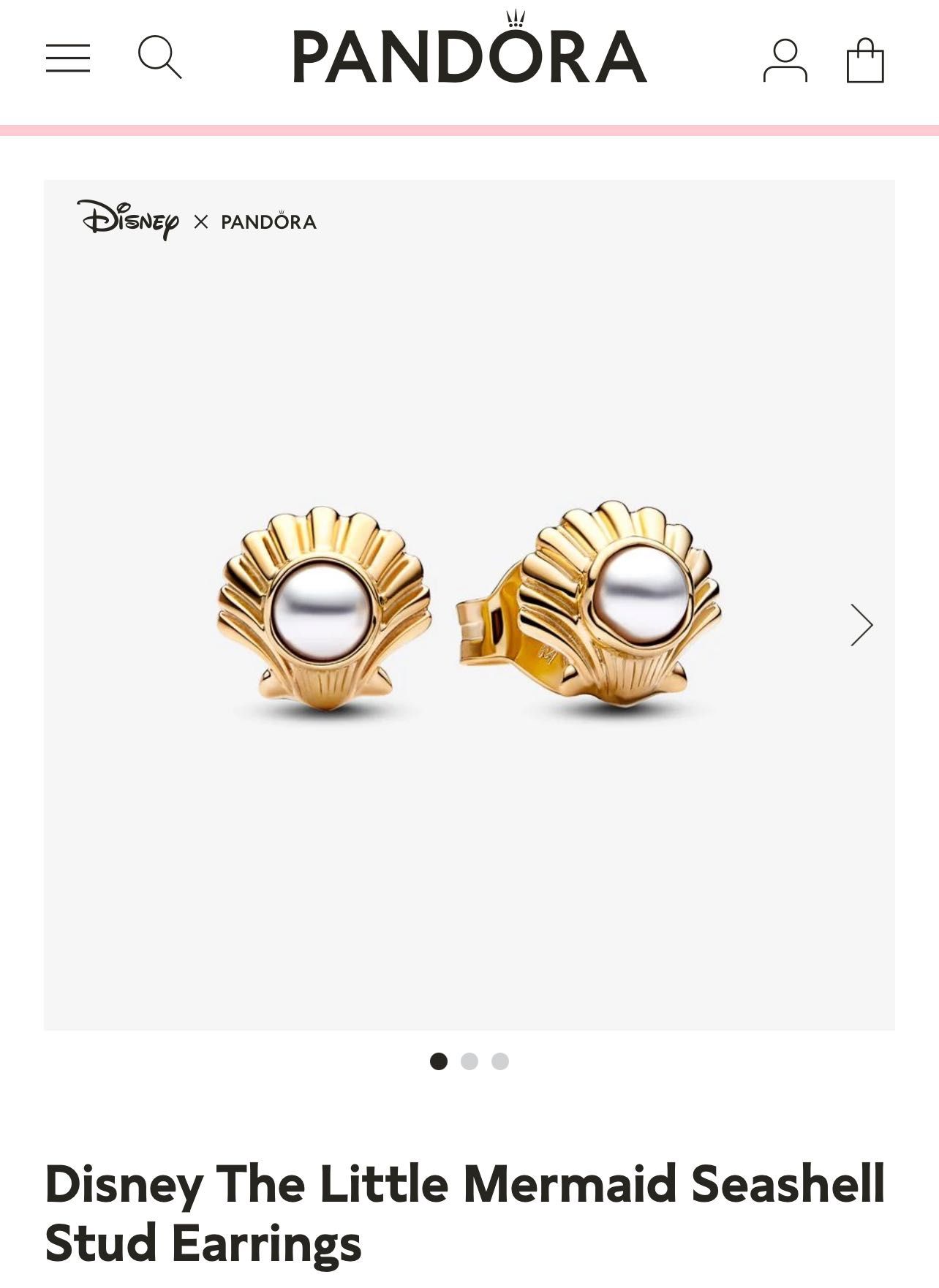 Обеци с 14k златно покритие Pandora