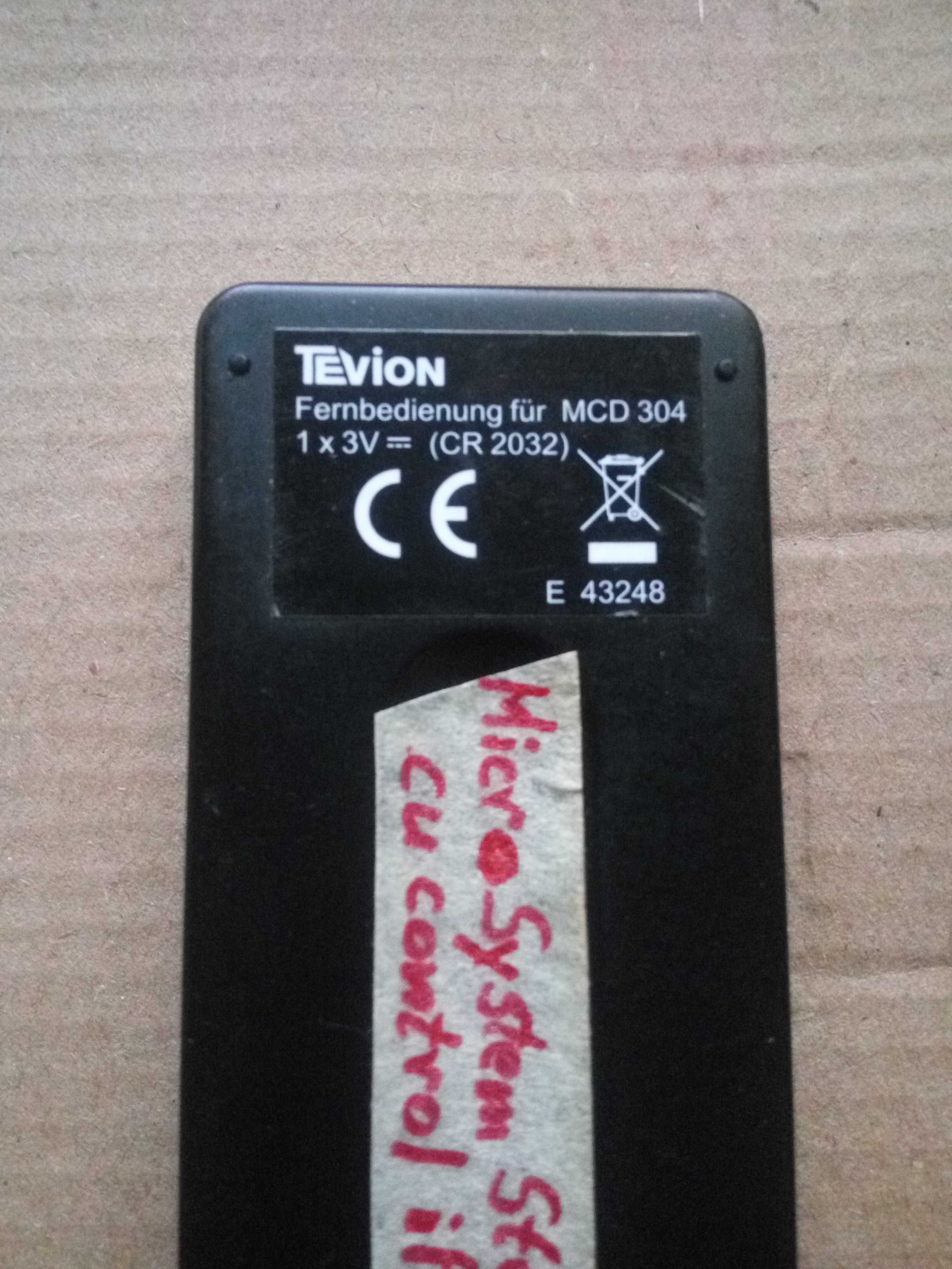 Telecomanda Micro Audio System Stereo Tevion MCD 304