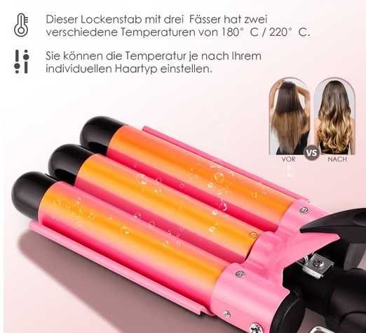 Ondulator 3 tuburi 25 mm pentru valuri de plajă cu înveliș ceramic