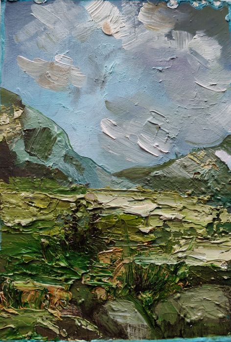 Милые картинки маслом ручной работы - 4000 (одна шт)