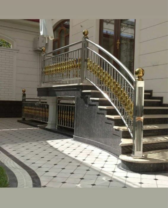 Перила из нержавейка никель