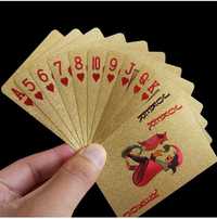 NOU! Carti de joc foita AUR 24K + certificat de autenticitate . poker