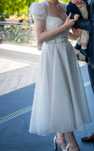 Rochie alba elegantă cununie civilă/ botez