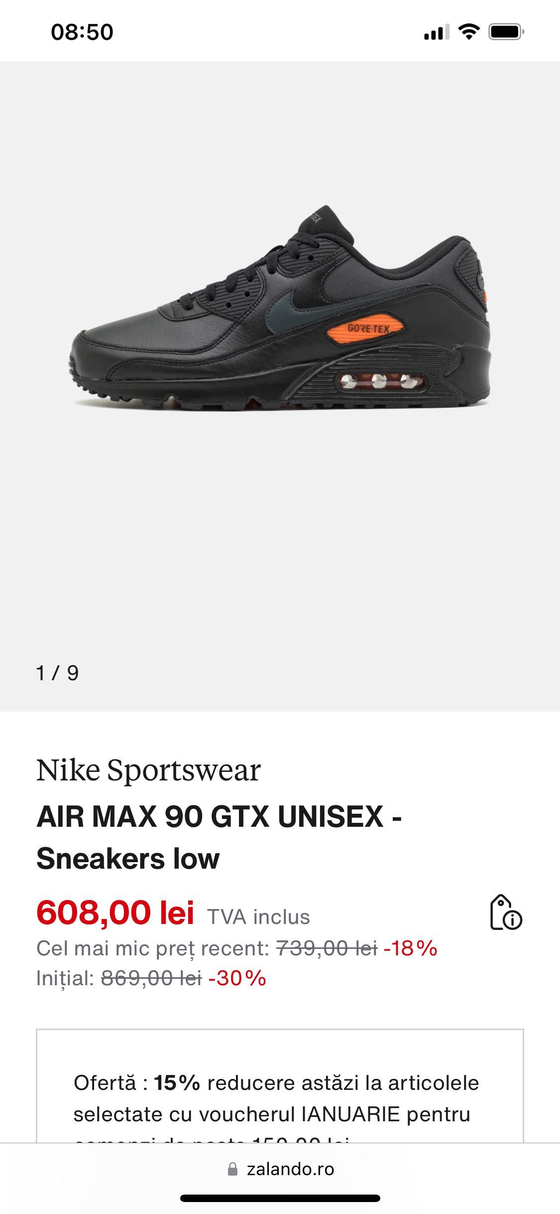 Nike Air Max 90 Gore Tex 42.5 , Noi