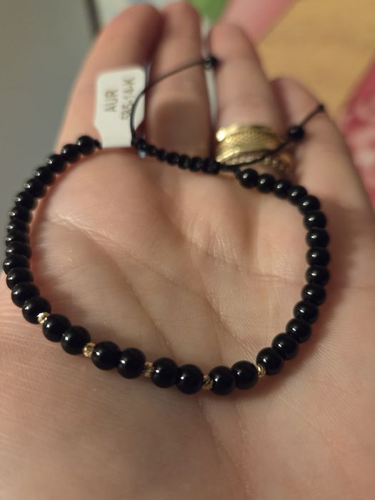 Bratara cu bile de aur 14k