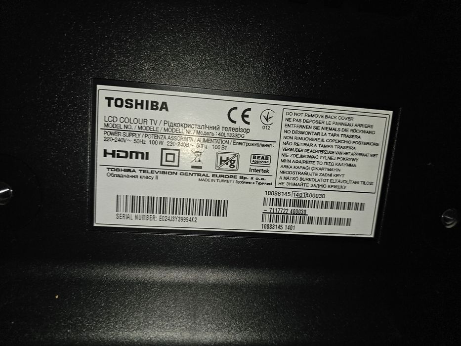 Телевизор Toshiba 40 инча