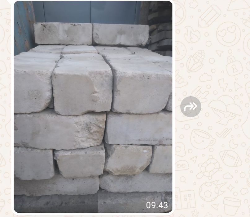 Продам силикатные кирпичи б/у,около 60 штук,по цене 50 тенге за штуку.