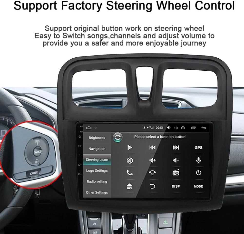 Мултимедия за Dacia Sandero Logan Renault Навигация Android 2DIN ДИН