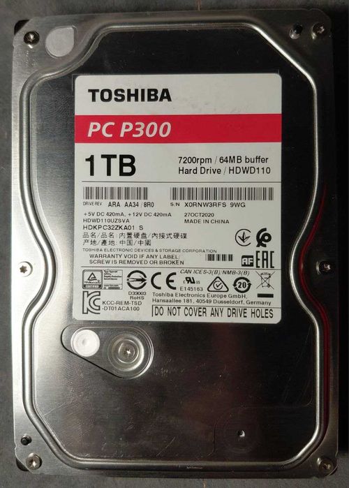 Жесктий диск TOSHIBA PC P300 1TB
